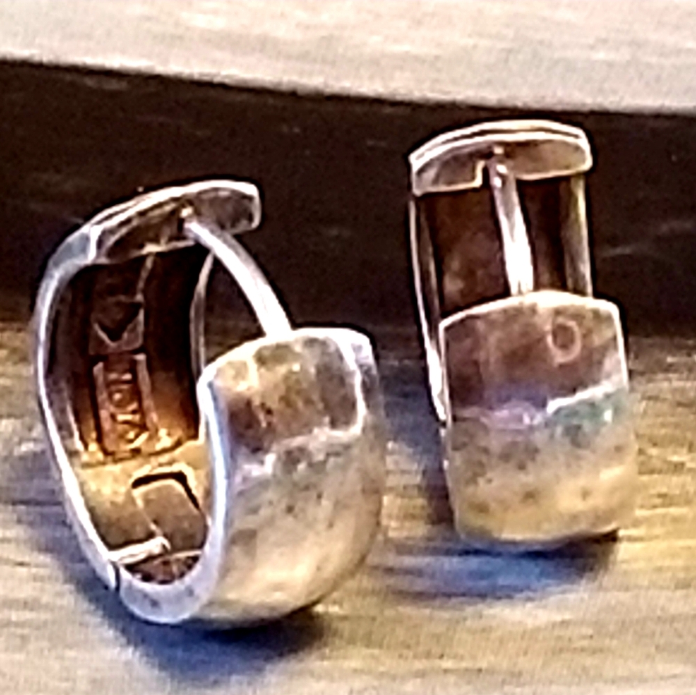 Rare Silpada Sterling Silver Hoop Earrings - Picture 7 of 10